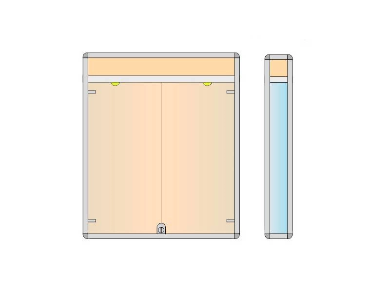 Настенная витрина АНД-В-8, 800×1000×150 мм для экспонатов