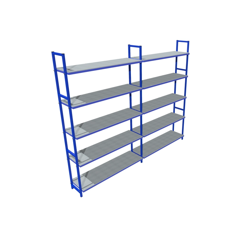 Металлический стеллаж для инвентаря 5 уровней 190×244×35 см