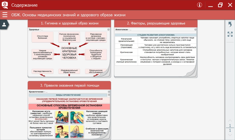 Учебный электронный ресурс «ОБЖ. Медзнания и ЗОЖ» 5–11 кл.