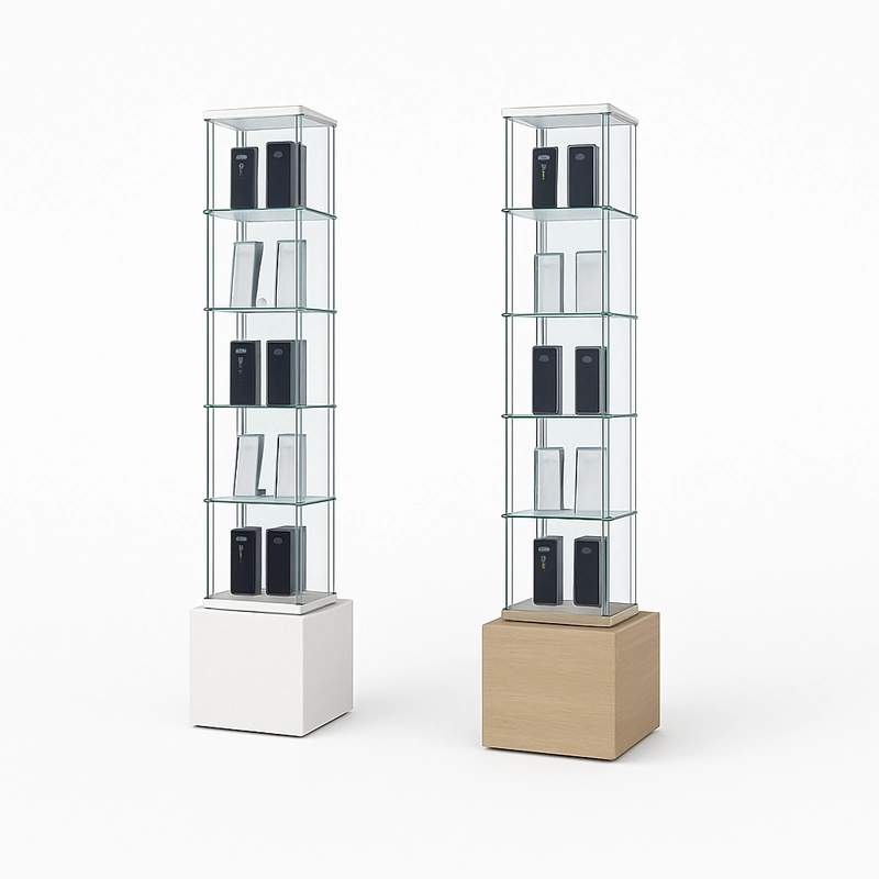 Поворотная витрина РДЛ‑Б, 5 полок, хром