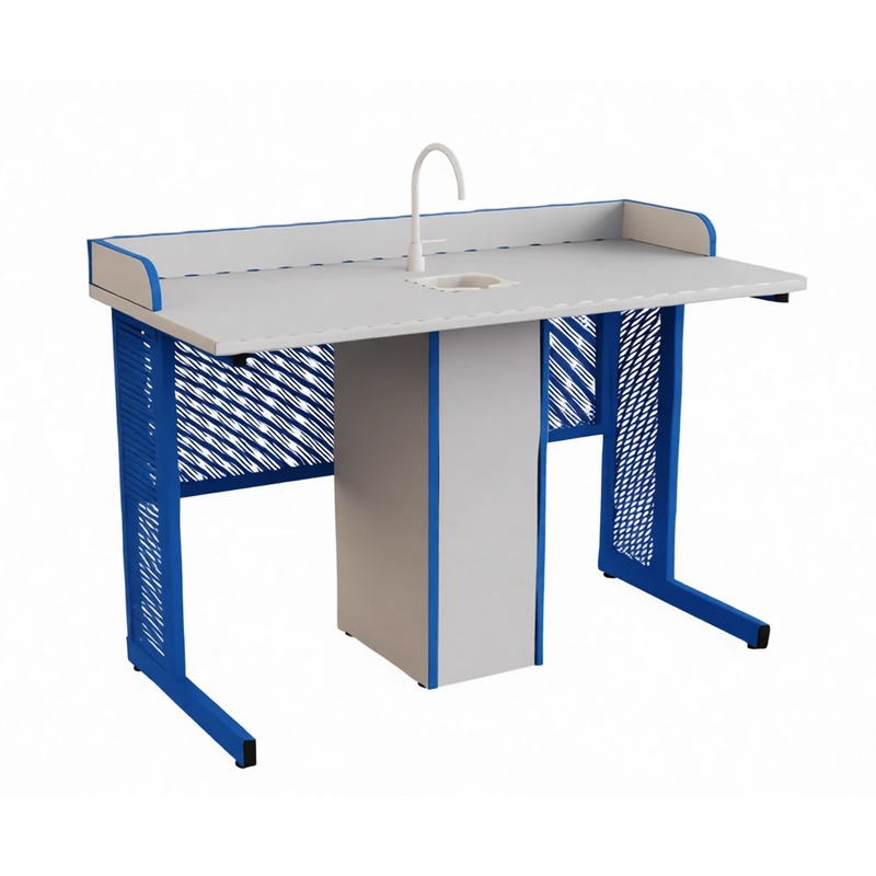 Лабораторный школьный стол с сантехникой 1200×600