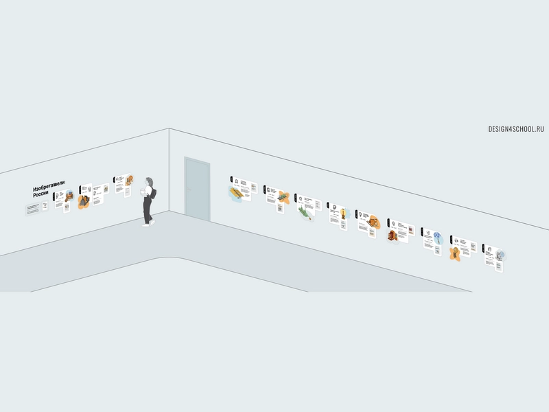 Модульная композиция «Изобретатели России» 90×110 см