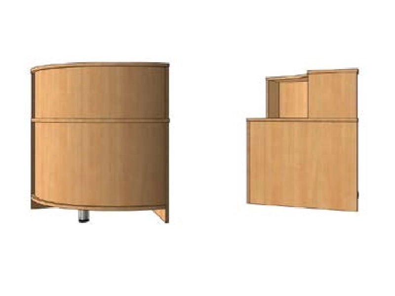 Угловая кафедра выдачи 700×700×1160, внутренняя 90°