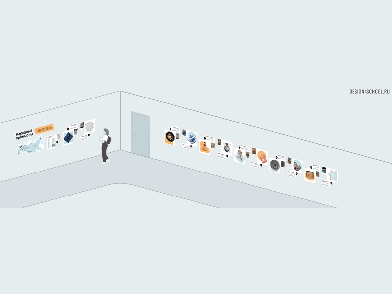 Композиция «Народные промыслы России», длина 15 м