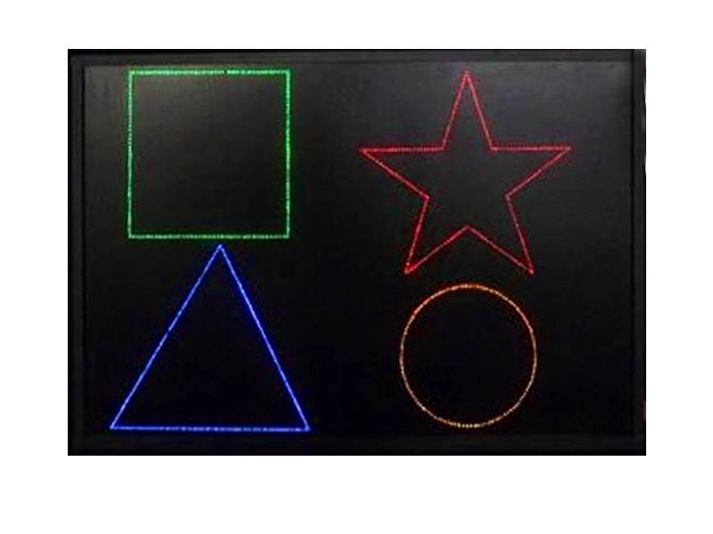 Настенное интерактивное панно 90×60×9 см — светящиеся фигуры