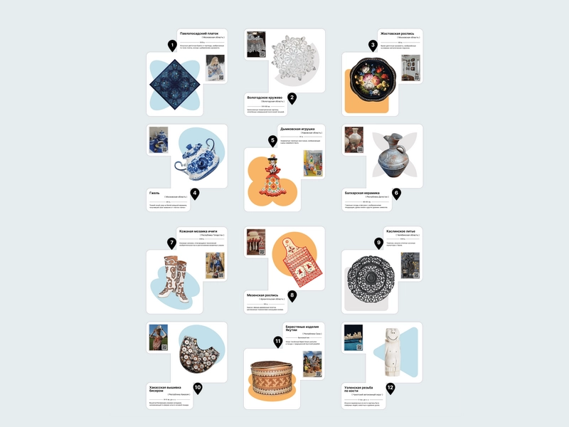 Композиция «Народные промыслы России», длина 15 м