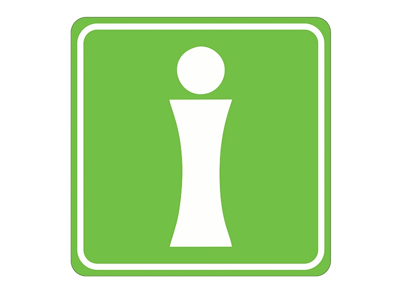 Информационный знак ИАТ-21725, пластик