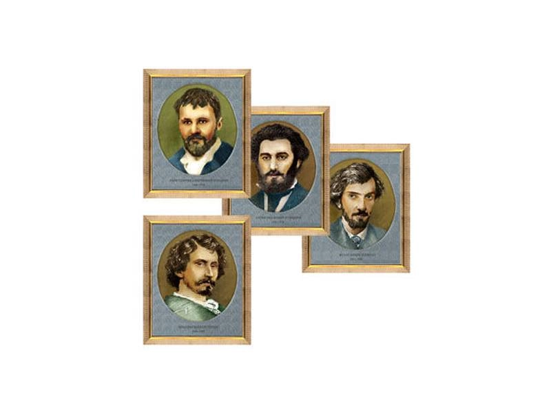 Панно-стенд «Выдающиеся русские художники» (2 части)