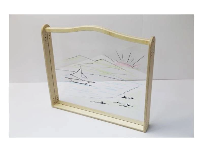 Мольберт для детского творчества, прозрачная панель 765×100×730 мм