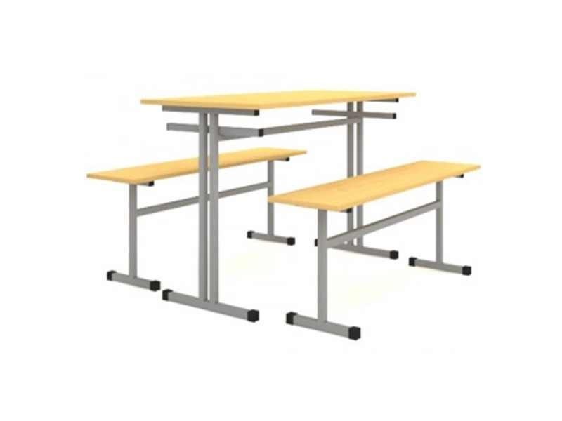 Обеденный комплект на 4 человека с двумя скамьями