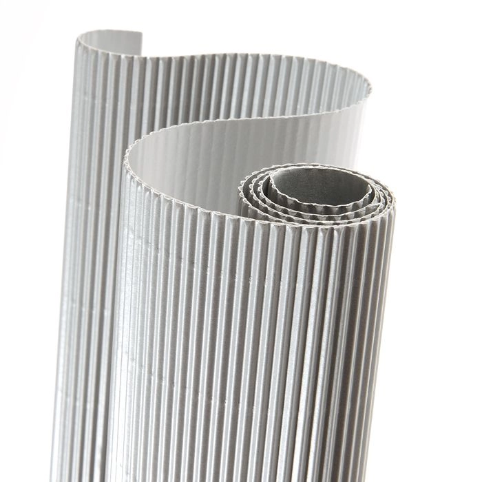 Гофрокартон лист 500×700 мм, серебристый №80