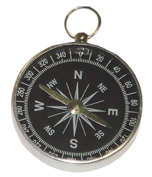 Компактный чёрный компас