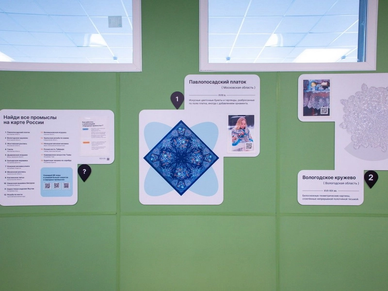 Композиция «Народные промыслы России», длина 15 м