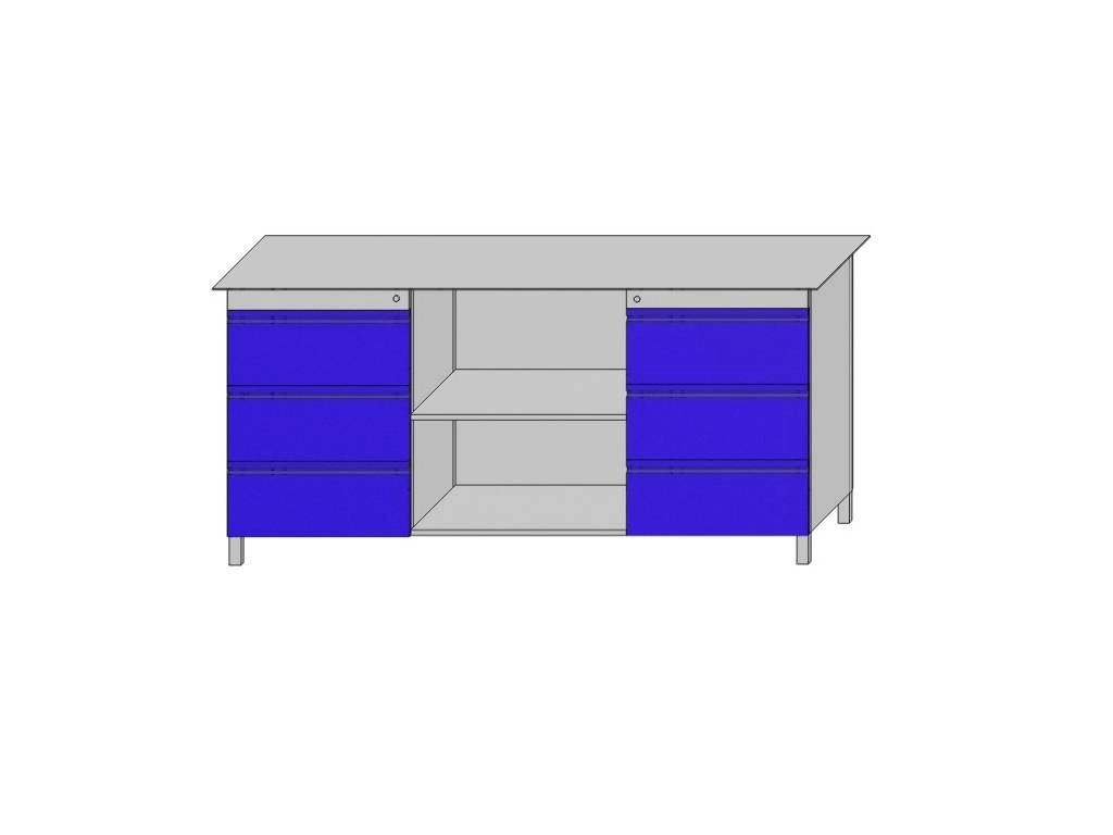 Верстак «Класс» 3+3 ящика