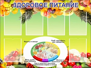 Информационный стенд Здоровое питание — 120 х 90 см