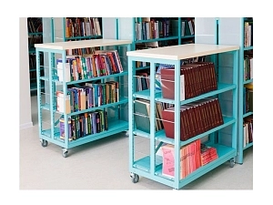 Мобильный стеллаж двухсторонний, 3 полки