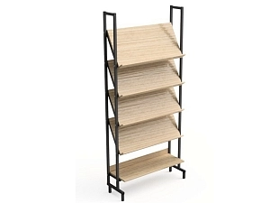 Стеллаж демонстрационный для библиотеки, 900×300×1900