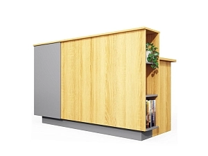 Кафедра библиотекаря, цвет Дуб Сонома/Серый