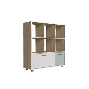 Напольный модуль Лидер 3*3, бело-серый акцент