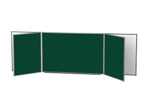 Пятисекционная магнитно-меловая доска 100x340