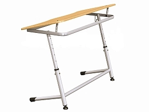 Школьная двухместная парта "Премьера" с наклоном столешницы