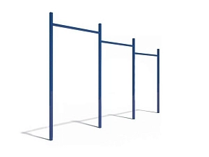 Тройной уличный турник ГС-002 длина 3910 мм