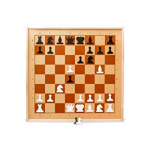 Настенная демонстрационная шахматная доска с магнитными фигурами