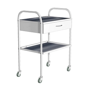 Медицинский столик УМБ‑СИя‑2н на колёсах Ø50 мм