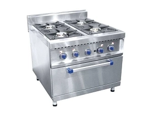 Газовая плита нерж.ст. с духовкой 800×899×944 мм