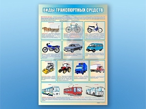 Информационный стенд ПДД — Виды транспорта, 69х100 см