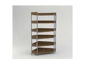 Стеллаж угловой на металлокаркасе, 6 уровней