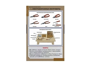 Комплект плакатов «Электротехнические работы», 14 шт