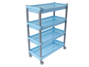 Пластиковая этажерка на 4 секции