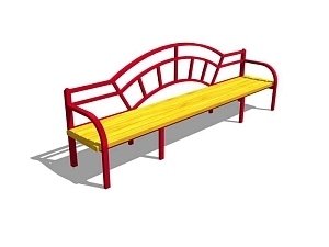 Уличная скамья ВЗС-СУ1 с деревянной облицовкой