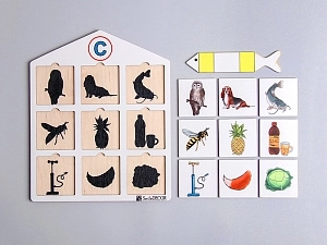 Игровое лото-тень на звук С (дерево)