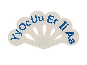 Веер-пластинки для английских гласных, пластиковые