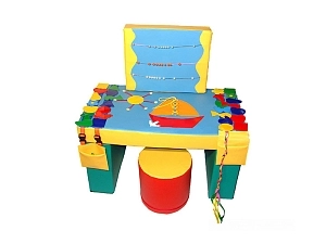 Развивающий мягкий столик и пуф — тип 3, пуф D30 см