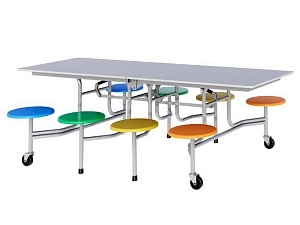 Стол MOBI складной для 8 человек, серый