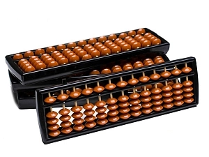 Абакус счёты на 13 рядов, коричневый с кнопкой