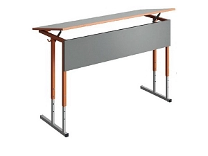Школьный стол КЛАССИК 2-местный на квадратной трубе