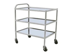 Передвижной процедурный столик МЕК-1978 на колёсах, 3 полки