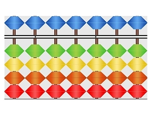 Цветной коврик Абакус для учебных игр
