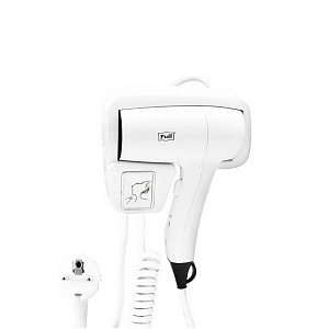 Компактный белый фен настенный 1200 Вт