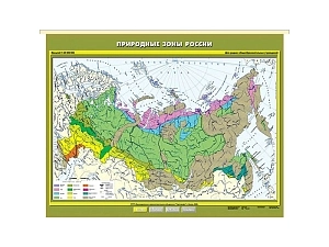 Карта учебная «Природные зоны России», 140×100 см