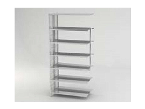 Пристраиваемый стеллаж НЕО на стальном каркасе 6 полок