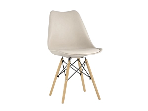 Freames — стул бежевый с буковыми ножками