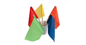 Прямоугольный флаг на палочке — 25 см