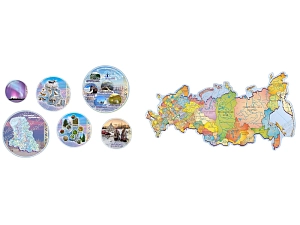 Стенд-набор "Карта России и ЯНАО" с LED-подсветкой