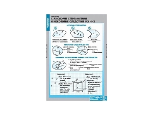 Набор таблиц по стереометрии — 9 листов