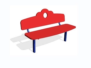 Скамья детская СД3 с деревянным сиденьем